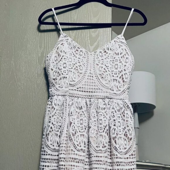 Boston Proper White Crochet Maxi Dress - Picture 2 of 6